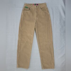 Empyre Tori 90s Corduroy Skate Pants Womens 4 Loose Fit Beige Baggy Y2K Skater